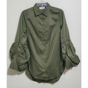 Star Style Boho Peasant Button Front Blouse Shirt
